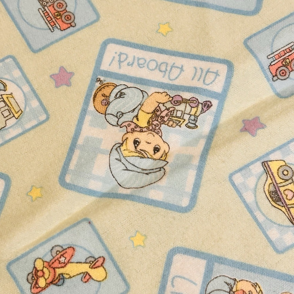 Precious Moments Handmade Baby Blanket 43x28 Lil Pilot Racer Hero Crib Quilt - Picture 6 of 16